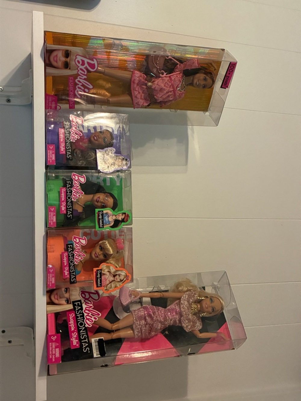 Barbie Fashionistas Dolls in Pink and Green Boxed Styles